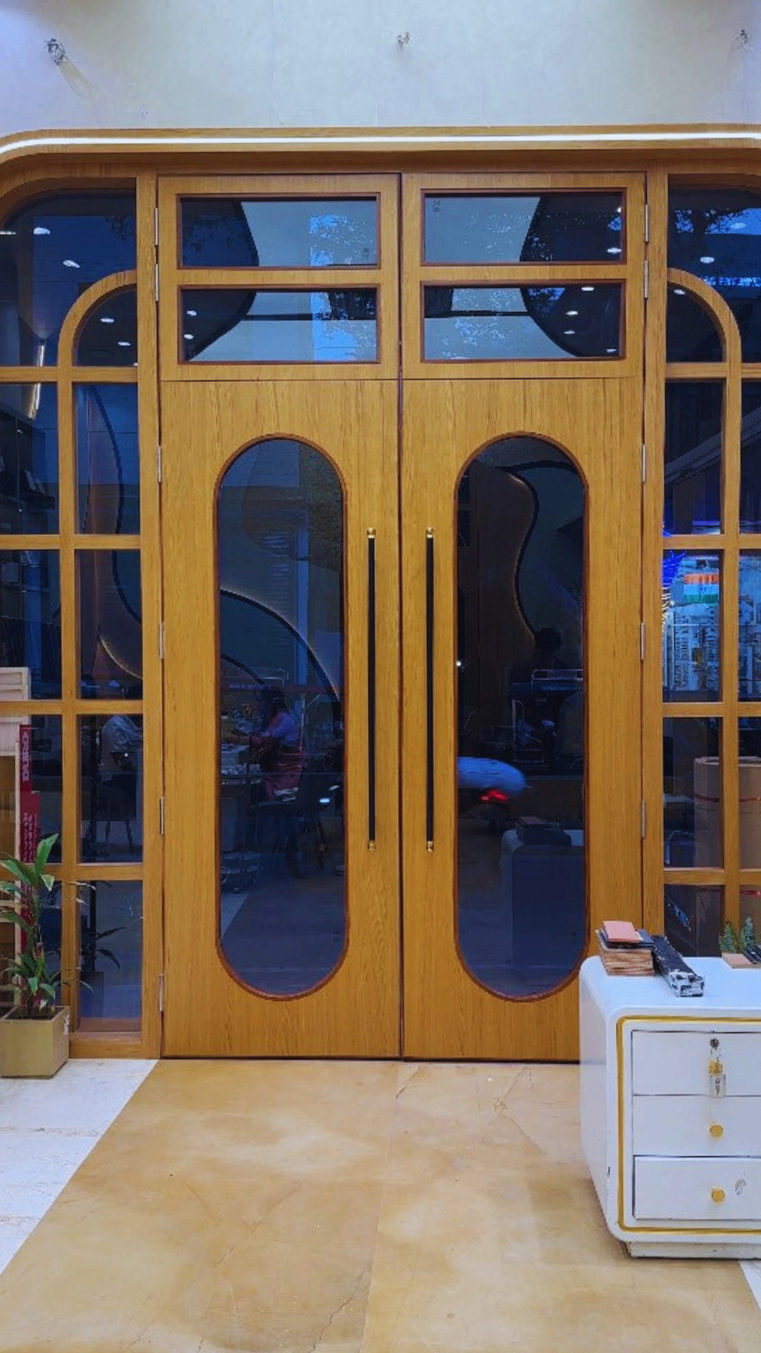 Showroom with designer doors